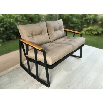 2li Sallanan Sandalye Tv Koltuğu Kafe-balkon-mutfak-berjer-ofis Sallanır Çiftli Koltuk Miami