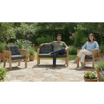 Elmas 2+1+1 (ANTRASİT) Metal Gövde Balkon-bahçe-kafe,çay Seti,koltuk Takımı,oturma Grubu,ofis Koltuğu