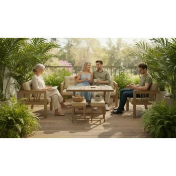 Elmas 3+1+1 + Masa + 2 puf (CAPPUCCİNO) Metal Gövde Balkon-bahçe-kafe,çay Seti,koltuk Takımı,oturma Grubu,ofis Koltuğu