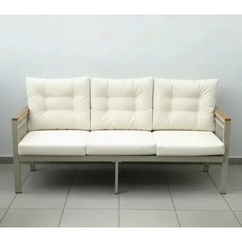 OPAL 3lü (KREM) Metal Gövde Balkon-bahçe-kafe,çay Seti,koltuk Takımı,oturma Grubu,ofis Koltuğu