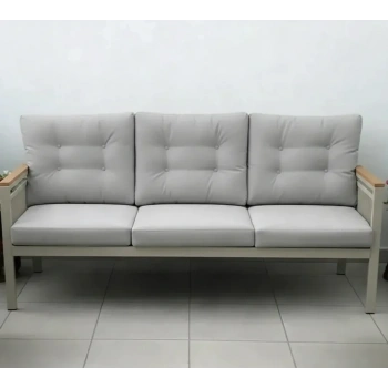 OPAL 3lü (GRİ) Metal Gövde Balkon-bahçe-kafe,çay Seti,koltuk Takımı,oturma Grubu,ofis Koltuğu