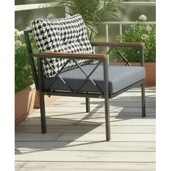 Safir 1li Kaz Ayağı Kırlent Balkon-bahçe-kafe Çay Seti Koltuk Oturma Takımı-oturma Grubu