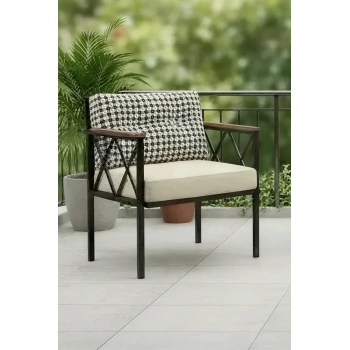 Safir 1li Kaz Ayağı Kırlent Balkon-bahçe-kafe-çay Seti-koltuk Takımı-oturma Grubu-ofis Koltuğu