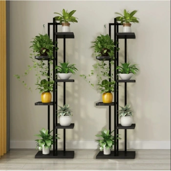 Adımshops, Çiçeklik, 6 Bölmeli Raf, Metal Çerçeveli Dikey Çiçeklik