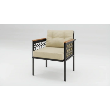 Adımshos tekli Lazer Balkon-Bahçe-Ofis-Kafe Çay Seti Koltuk Oturma Takımı-Oturma Grubu