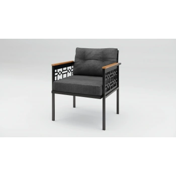 Adımshos tekli Lazer Balkon-Bahçe-Ofis-Kafe Çay Seti Koltuk Oturma Takımı-Oturma Grubu