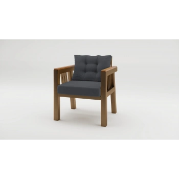 Elmas 1li (ANTRASİT) Metal Gövde Balkon-bahçe-kafe,çay Seti,koltuk Takımı,oturma Grubu,ofis Koltuğu