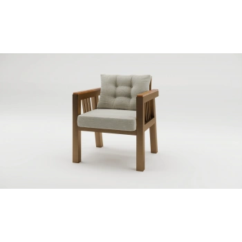 Elmas 1li (KREM) Metal Gövde Balkon-bahçe-kafe,çay Seti,koltuk Takımı,oturma Grubu,ofis Koltuğu