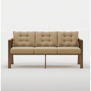 Elmas 3lü (CAPPUCCİNO) Metal Gövde Balkon-bahçe-kafe,çay Seti,koltuk Takımı,oturma Grubu,ofis Koltuğu