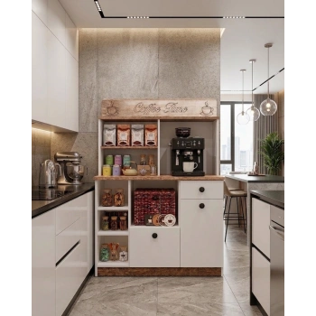 Kahve Köşesi Çok Amaçlı Dolap Mutfak Dolabı