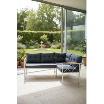 Köşe Koltuk Takımı , 2 2 Balkon-bahçe-kafe,çay Seti,koltuk Takımı,mutfak Köşesi Beyaz Profil