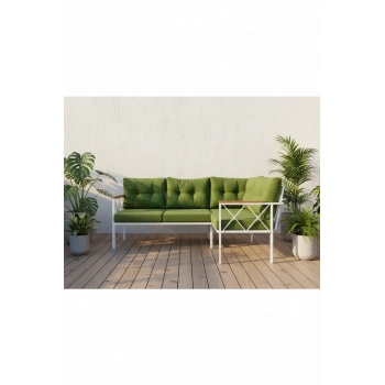 Köşe Koltuk Takımı , 2 2 Balkon-bahçe-kafe,çay Seti,koltuk Takımı,mutfak Köşesi Beyaz Profil