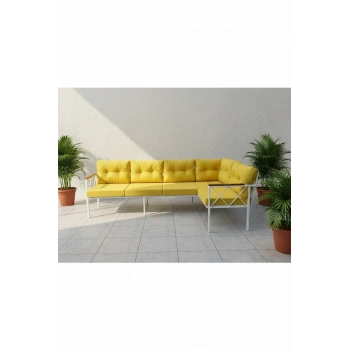 Köşe Koltuk Takımı , 3 2 Balkon-bahçe-kafe-çay Seti-koltuk Takımı-mutfak Köşe Beyaz Profil