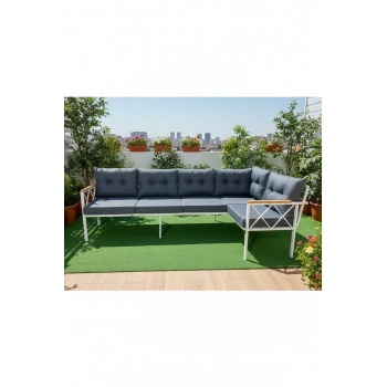 Köşe Koltuk Takımı , 3 2 Balkon-bahçe-kafe-çay Seti-koltuk Takımı-mutfak Köşesi Beyaz Profil