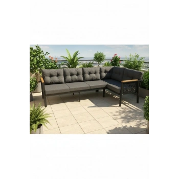 melisa 3+2 Köşe Yön değiştirilebilir Koltuk Takımı Balkon-bahçe-kafe-çay Seti fonksiyonel