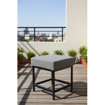 Metal ayaklı Sırtsız Bank Puf Bench Balkon-bahçe-kafe-çay Seti pufu