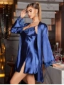 2Lİ LACİVERT GECELİK SET