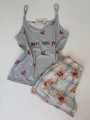 FİYONK DESEN ASKILI ŞORT TAKIM
