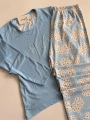 MAVİ ÇİÇEKLİ PİJAMA TAKIM