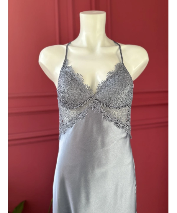 2Lİ İPEK SATEN BUZ MAVİ TAKIM