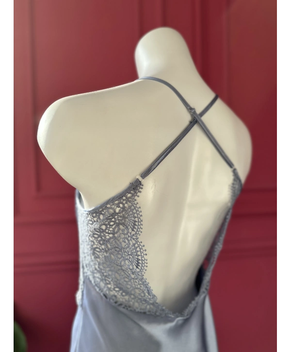 2Lİ İPEK SATEN BUZ MAVİ TAKIM