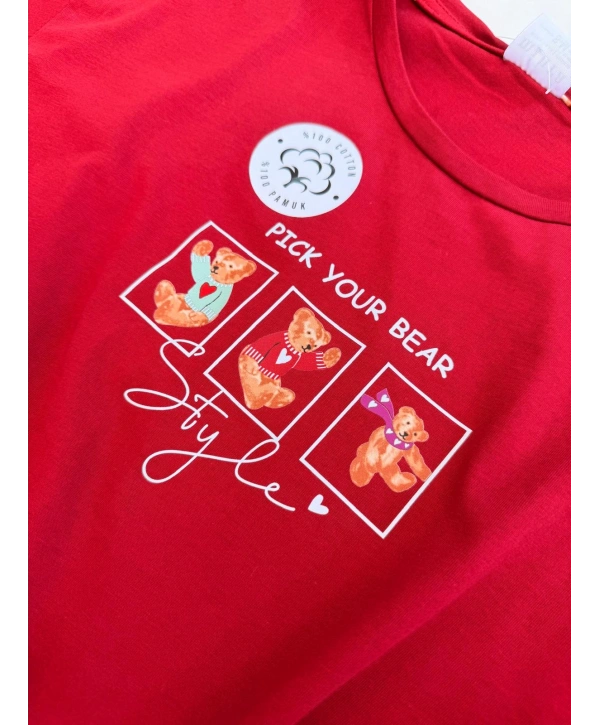 KIRMIZI YARIM KOL ŞORT TAKIM