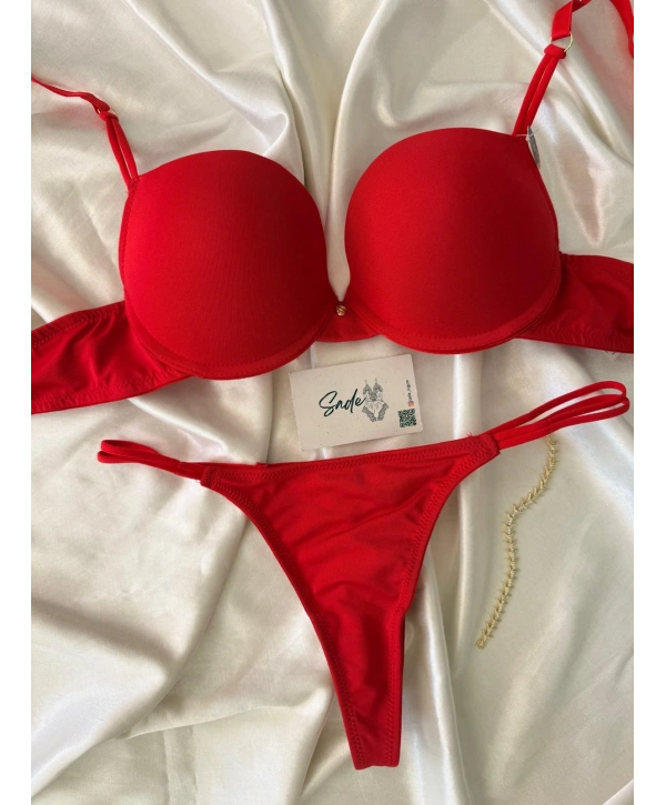 SOFT DESTEK KIRMIZI SÜTYEN TAKIM