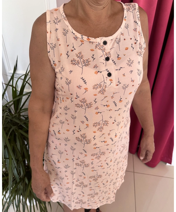 ÇİÇEK DESEN GECELİK