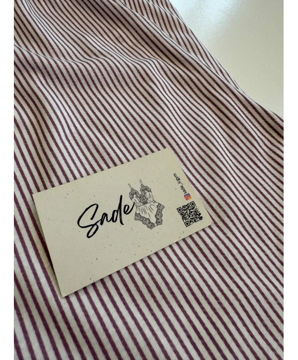 ÇİZGİLİ BAMBU TEK ALT