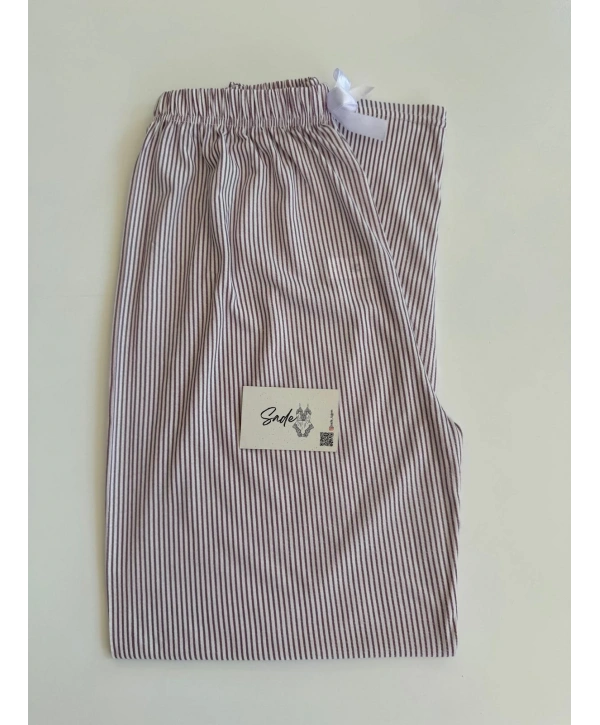 ÇİZGİLİ BAMBU TEK ALT