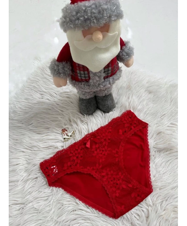 DANTELLİ KIRMIZI KÜLOT