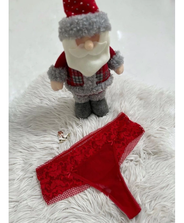 GENİŞ KEMER KIRMIZI TANGA