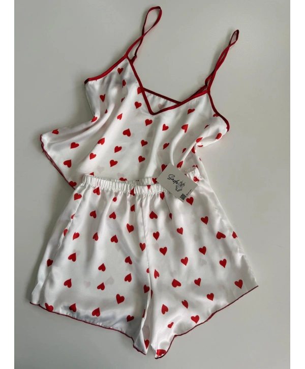 KALPLİ SATEN ŞORT TAKIM