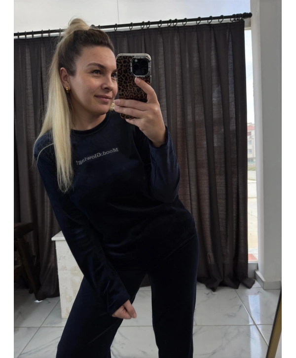 LACİVERT KADİFE TAKIM