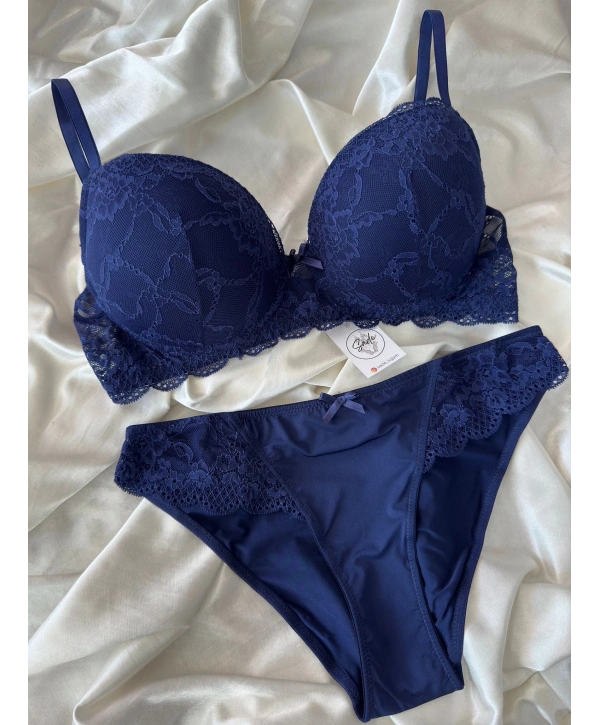 LACİVERT SÜTYEN TAKIM