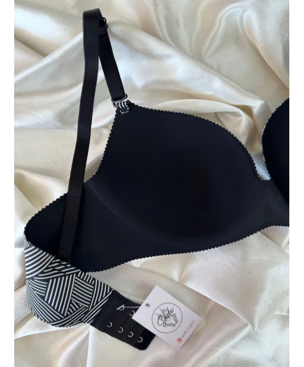 LAZER DESENLİ DESTEKSİZ SÜTYEN