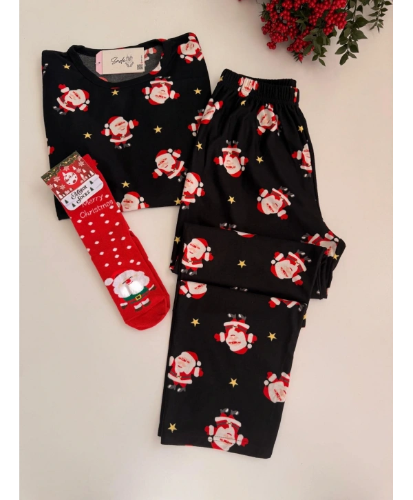 NOEL BABA SÜET PİJAMA