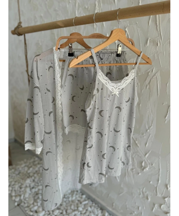 ŞORTLU 3LÜ PİJAMA TAKIMI