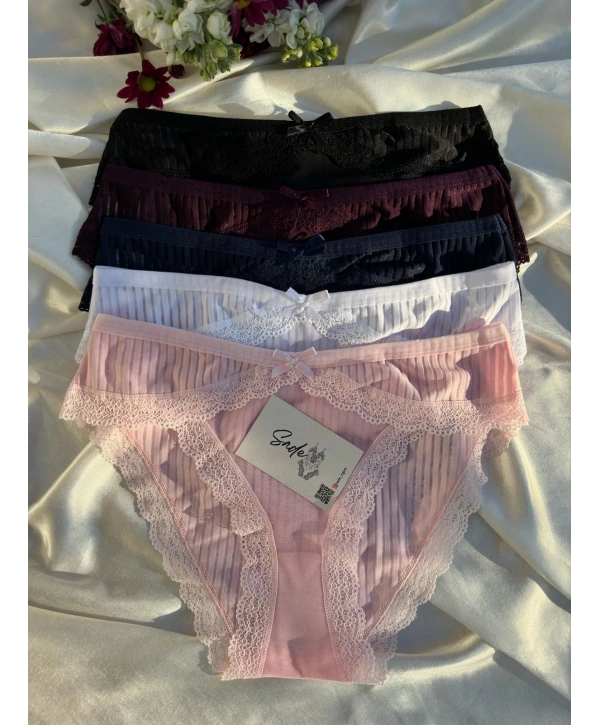 TÜL ÇİZGİ DESEN KÜLOT