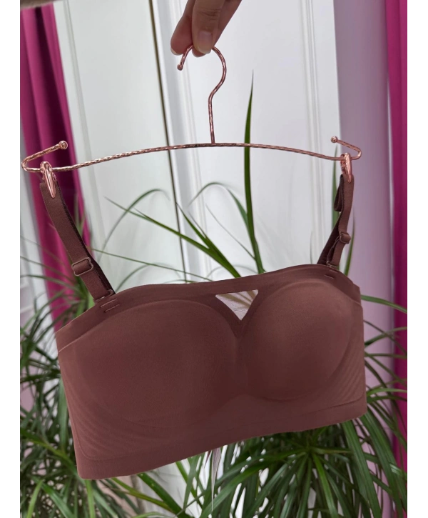 TÜL DETAY STRAPLEZ LAZER SÜTYEN