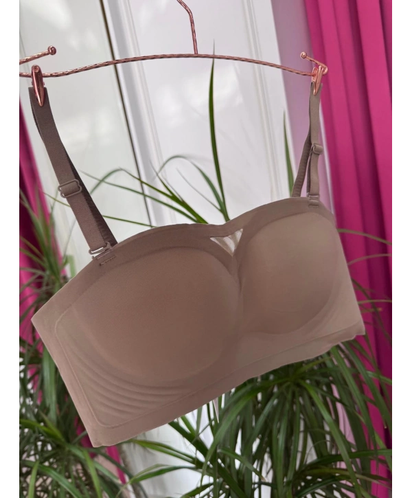 TÜL DETAY STRAPLEZ LAZER SÜTYEN