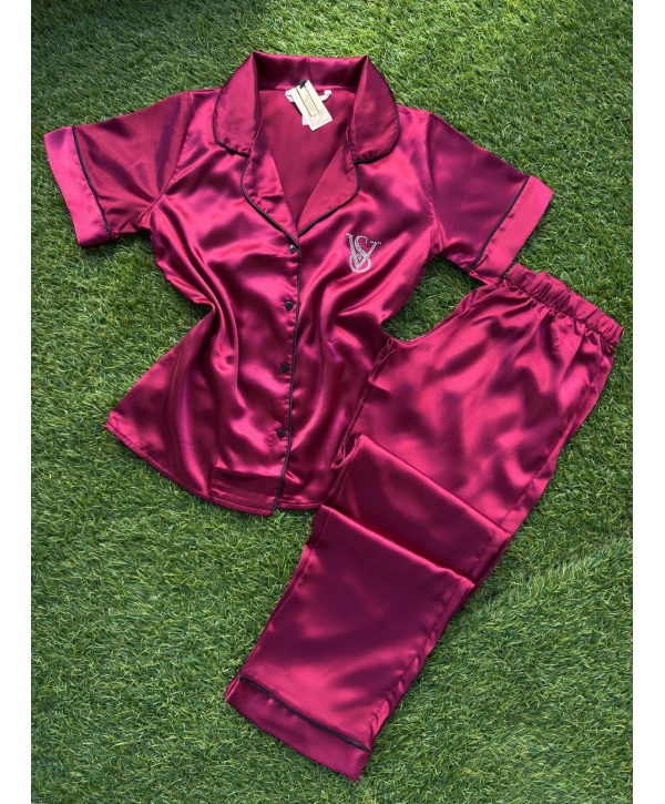 VS MODEL SATEN PİJAMA TAKIM