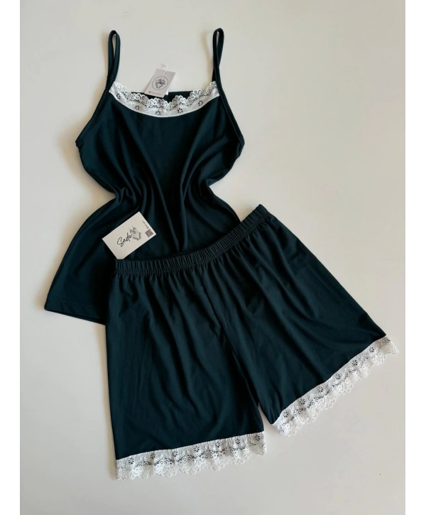 ZÜMRÜT YEŞİL ŞORT PİJAMA TAKIM