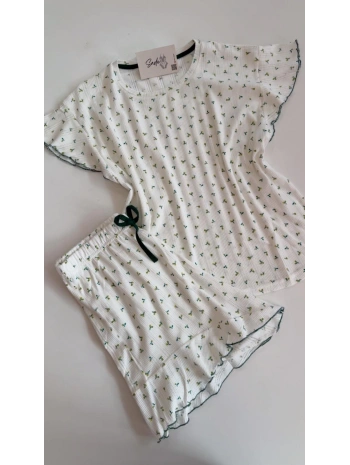 FIRFIR DETAY YARIM KOL ŞORT TAKIM