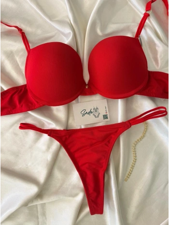 SOFT DESTEK KIRMIZI SÜTYEN TAKIM