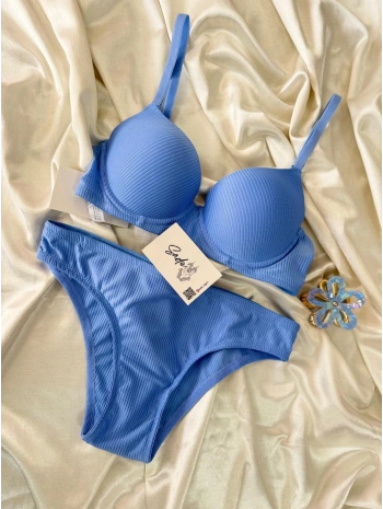 BEBE MAVİ DESTEKLİ SÜTYEN TAKIM