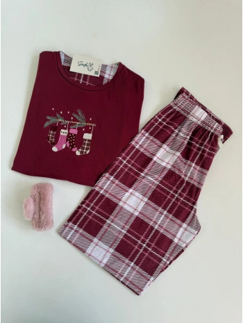 BORDO YENİ YIL PİJAMA