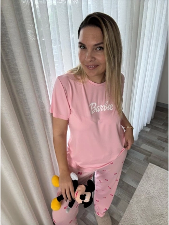 BARBİE YARIM KOL PİJAMA TAKIM
