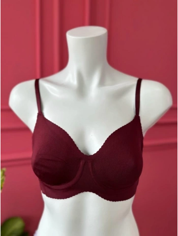 BORDO BALENLİ TOPARLAYICI SÜTYEN
