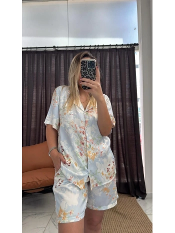 ÇİÇEKLİ PREMİUM ŞORT TAKIM